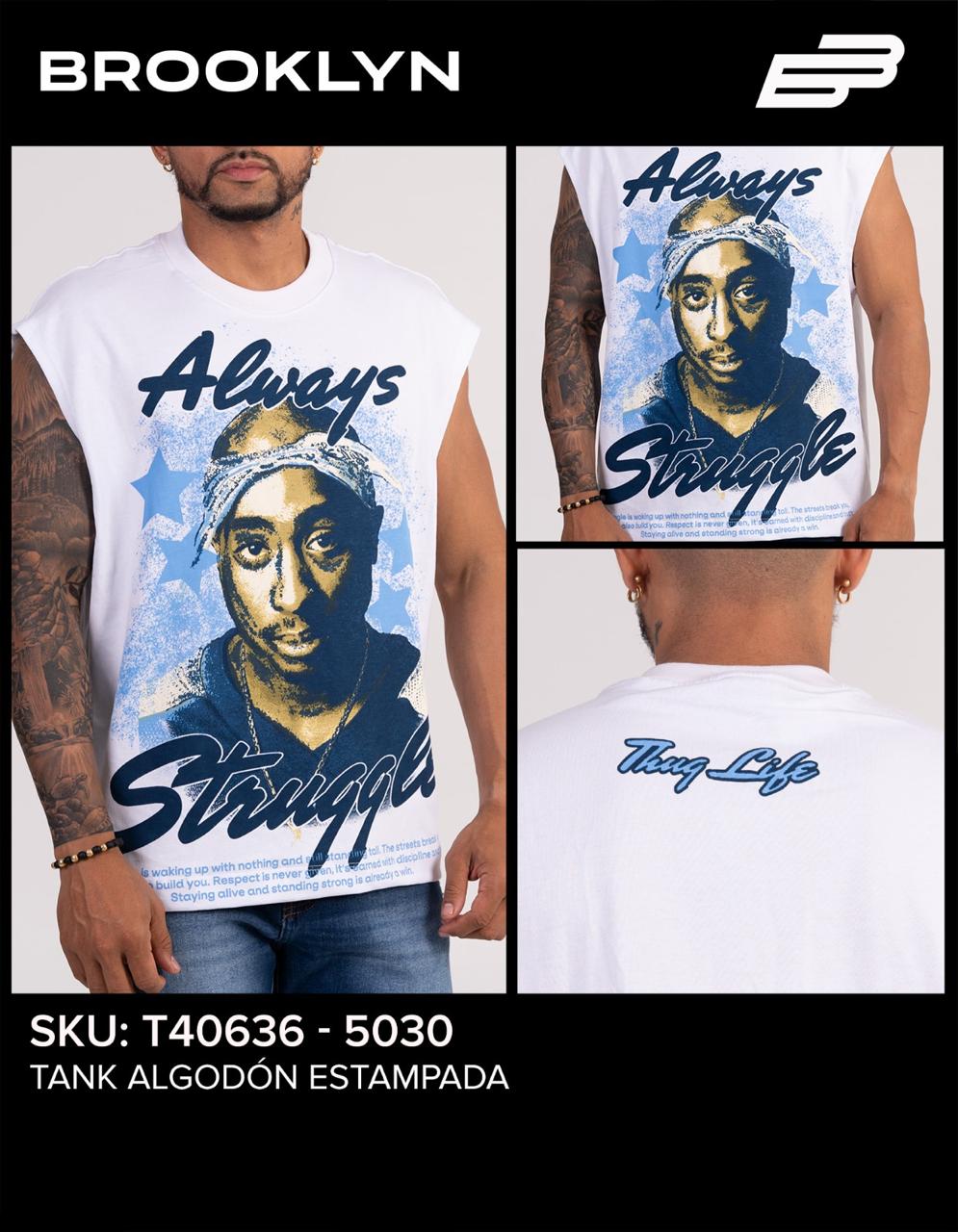 CAMISA 2PAC SIN MANGAS