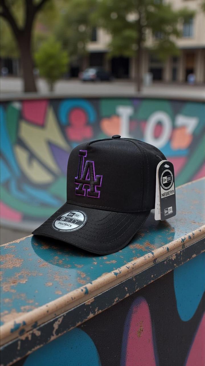 GORRA LA NEGRA CON MORADO