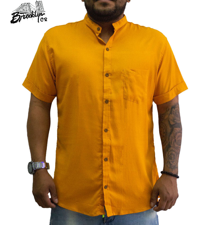 CUELLO CHINO MOSTAZA