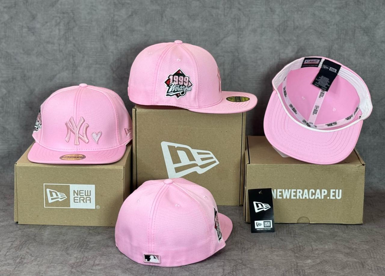 GORRA CERRADA YANKEES ROSA