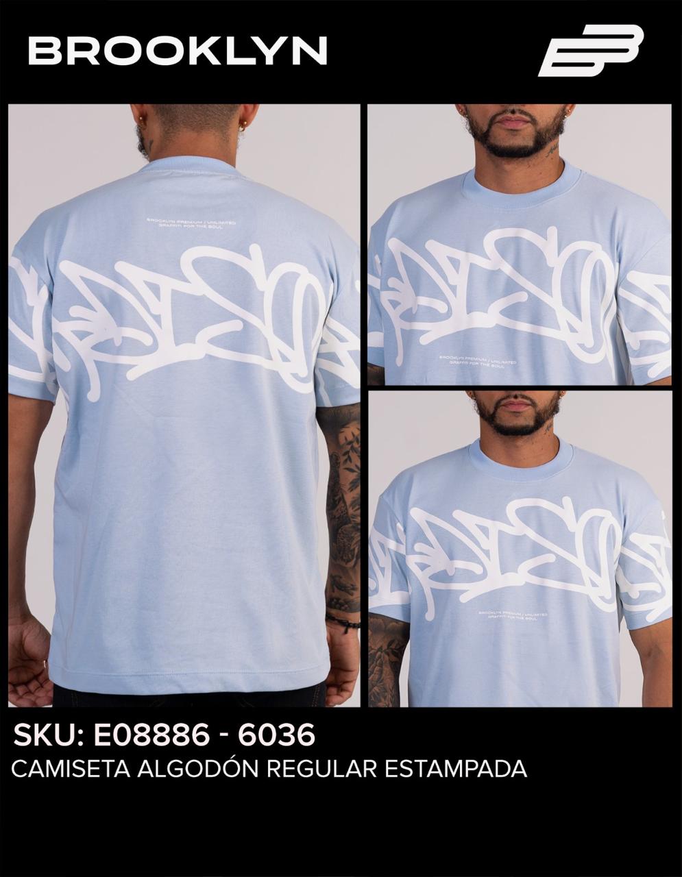 CAMISA GRAFITI CELESTE