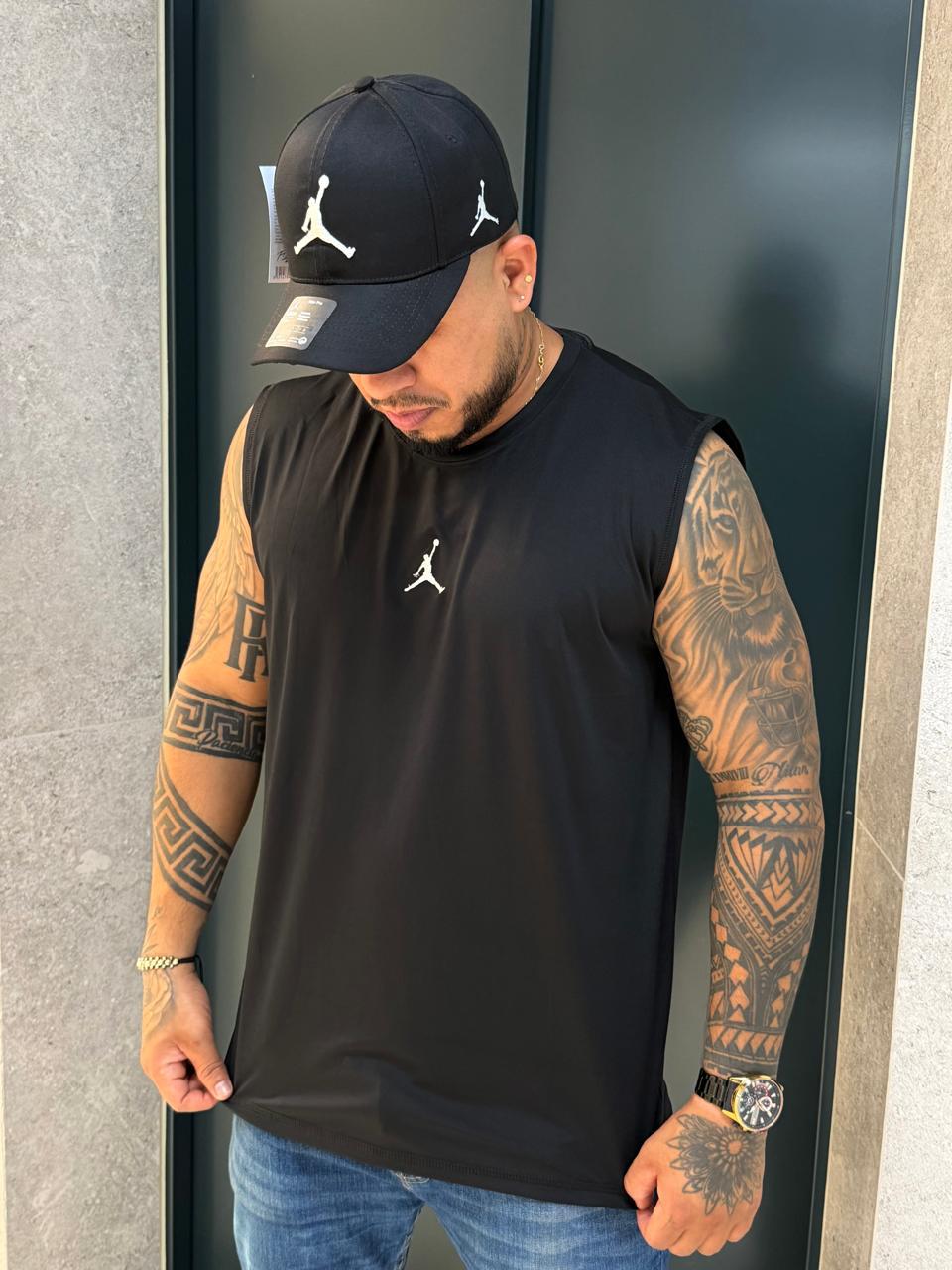 CAMISA JORDAN NEGRA SIN MANGA