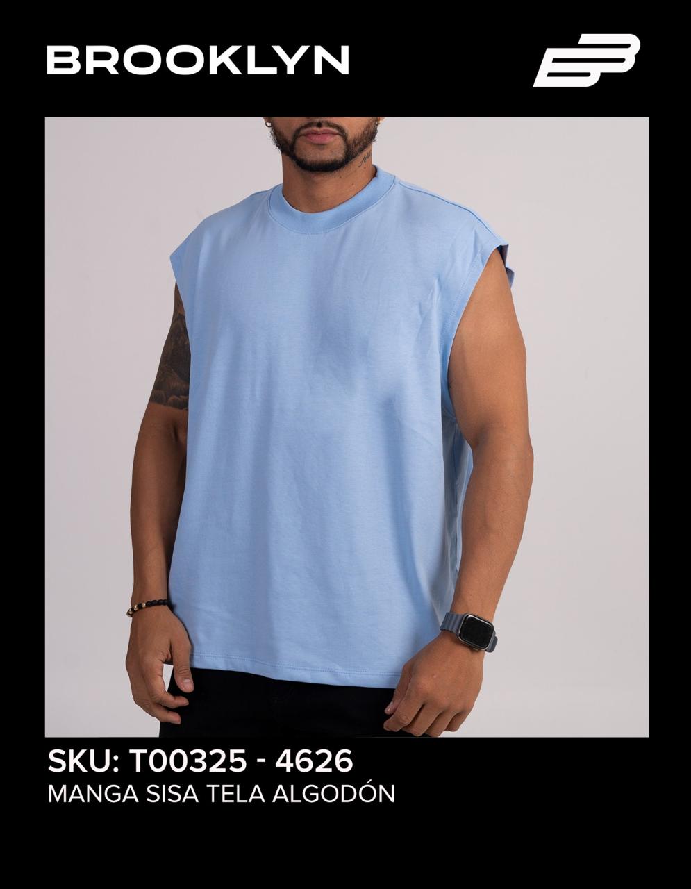 CAMISA SIN MANGAS CELESTE