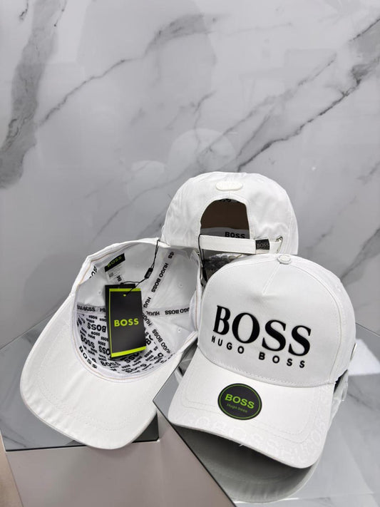 GORRA BOSS BLANCA CON NEGRO