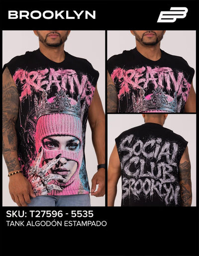 CAMISA CREATIVE SIN MANGAS
