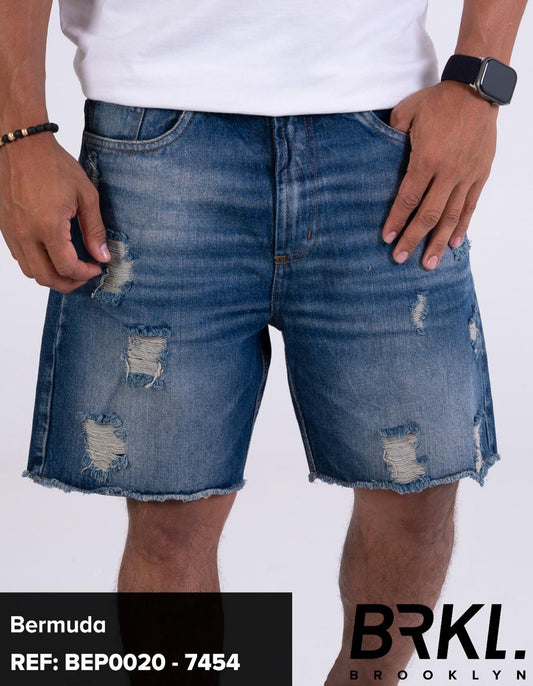 SHORT MEZCLILLA AZUL