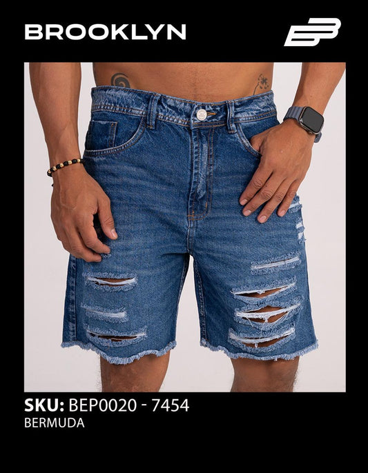 SHORT MEZCLILLA RASGADO