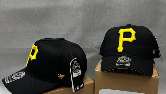 GORRA PIRATAS NEGRA CON AMARILLO