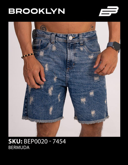 SHORT MEZCLILLA PARCHADO