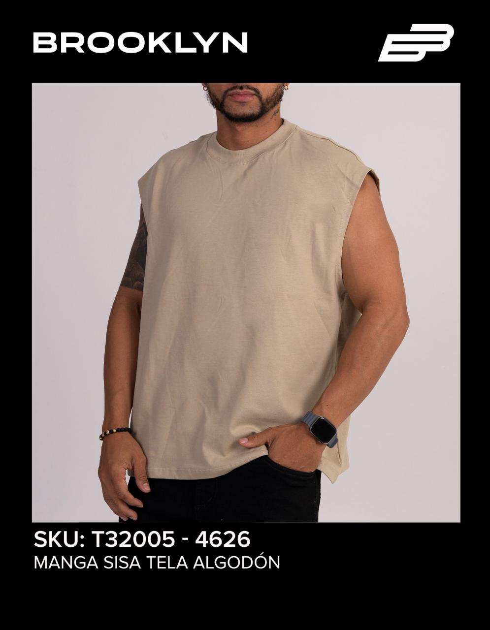 CAMISA BEIGE SIN MANGAS