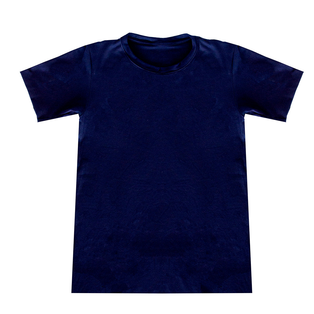 CAMISETA LISA TELA FRIA AZUL OSCURA