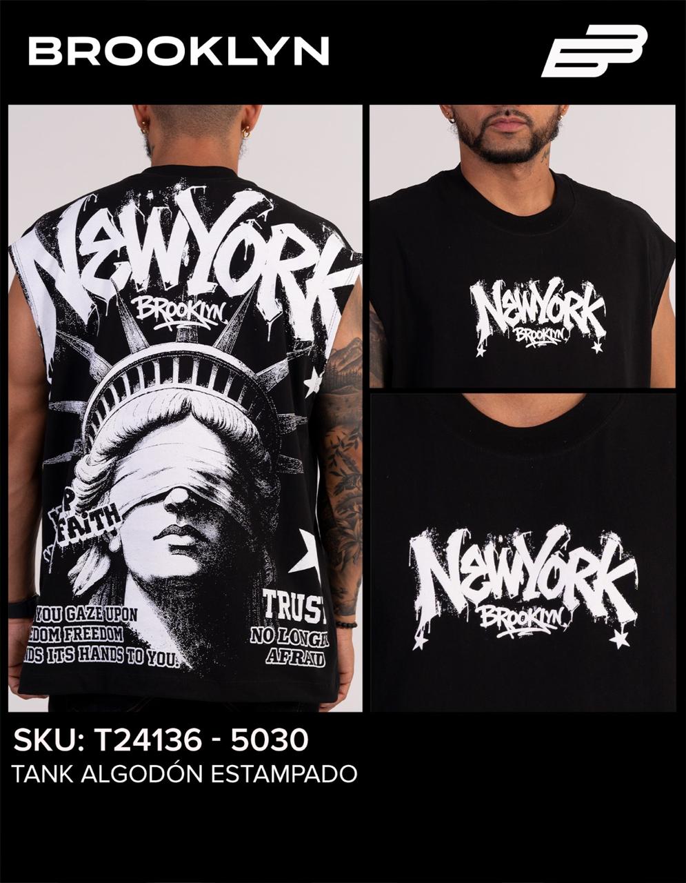 CAMISA NEW YORK SIN MANGA