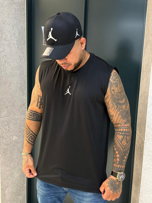 CAMISA JORDAN NEGRA SIN MANGA