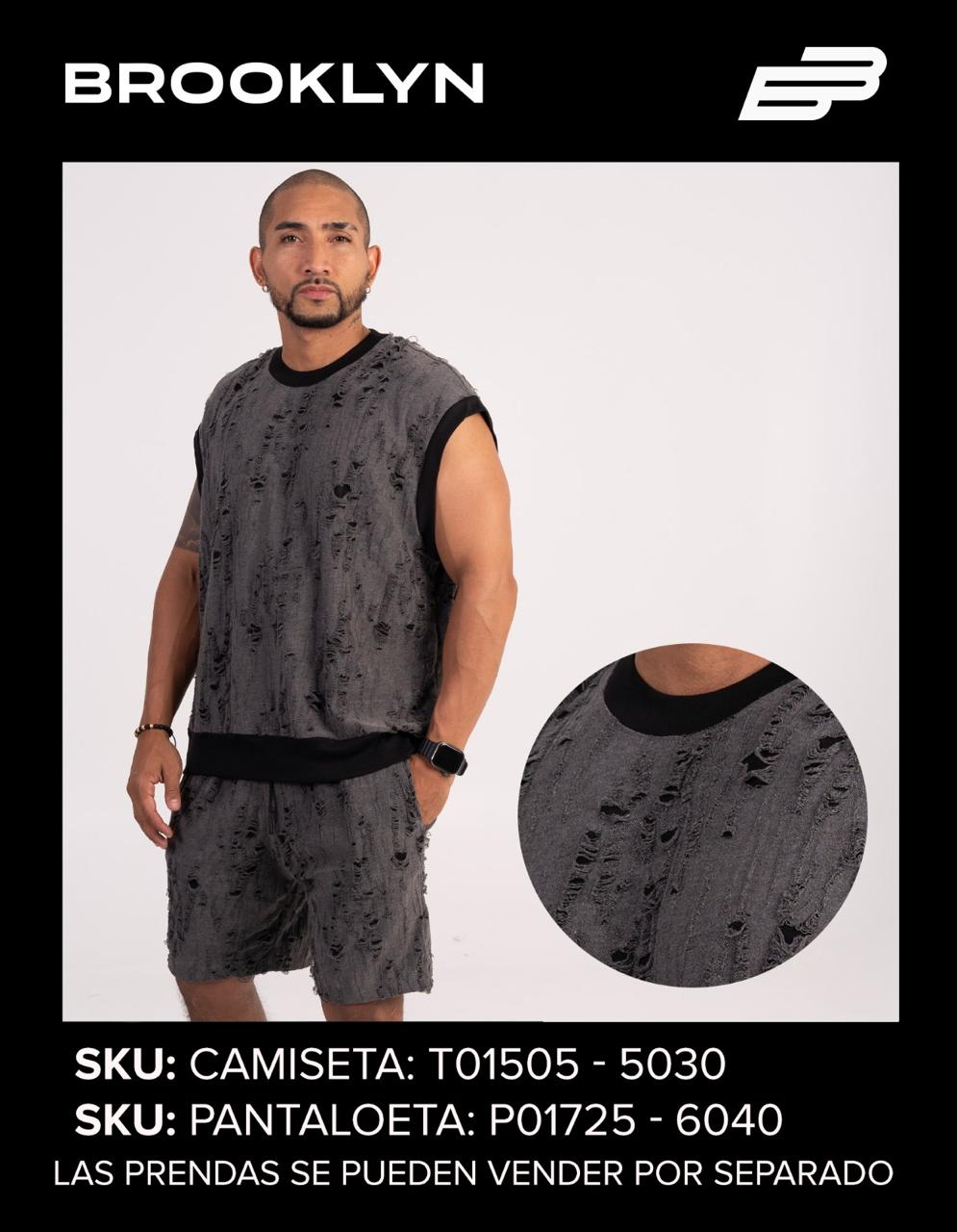 CONJUNTO NEGRO SIN MANGAS