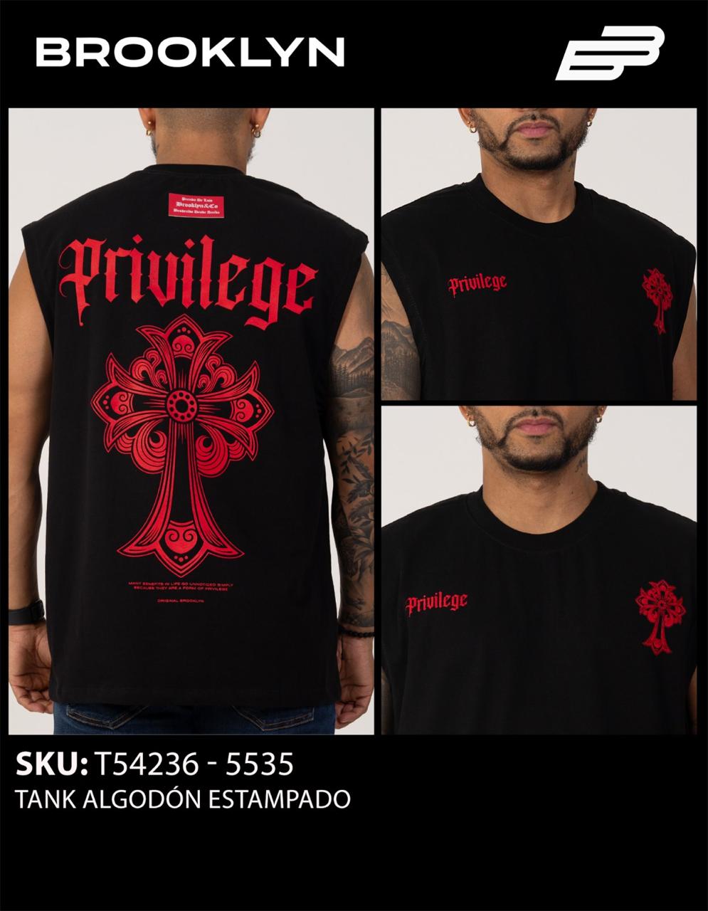 CAMISA PRIVILEGE SIN MANGAS