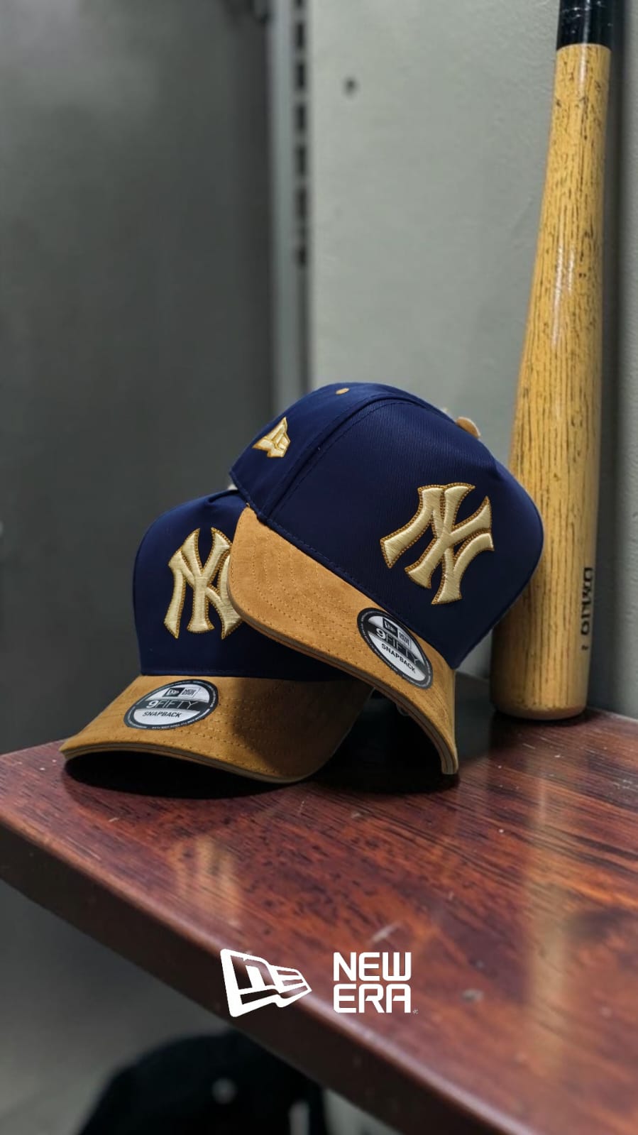 GORRA YANKEES AZUL CON CAFE