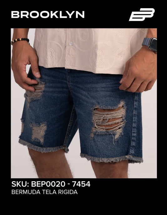 SHORT MEZCLILLA AZUL OSCURO