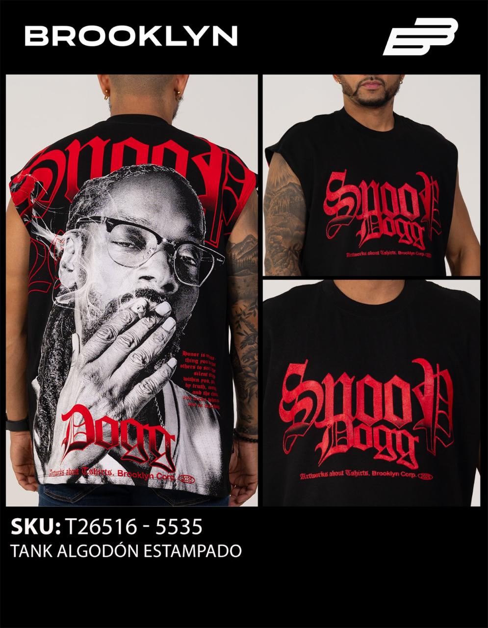 CAMISA SNOOP DOGG SIN MANGAS