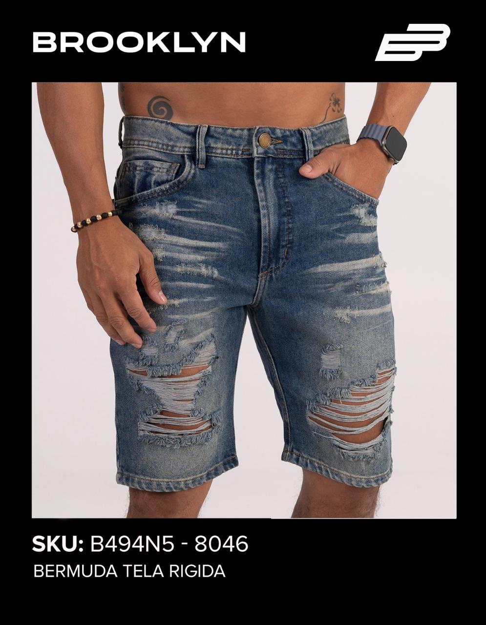 SHORT MEZCLILLA RASGADO