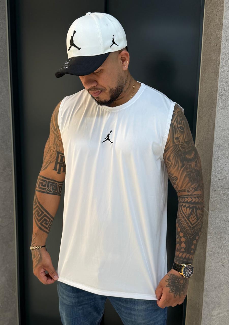 CAMISA JORDAN BLANCA SIN MANGAS